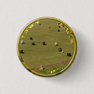 Chapa Redonda De 2,5 Cm Bolas Gold Lawn Bowls 2023, moneda, placa