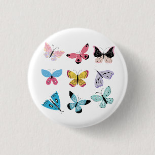 Chapa Redonda De 2,5 Cm Bonito Butterflies