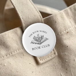 Chapa Redonda De 2,5 Cm Book Club Name Gift Button