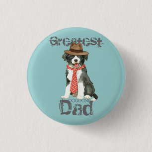 Chapa Redonda De 2,5 Cm Border Collie Dad
