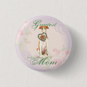 Chapa Redonda De 2,5 Cm Borzoi Heart Mom