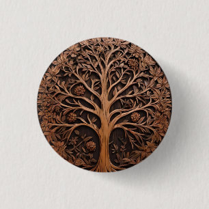Chapa Redonda De 2,5 Cm Bosques australianos: Impresión de madera de árbol