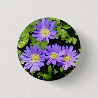 Chapa Redonda De 2,5 Cm ¡Botón con las anémonas de la primavera!