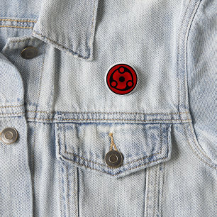 Chapa Redonda De 2,5 Cm 👁️Botón de Ojo Carmesí Insignia de Poder Anime�