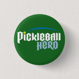 Chapa Redonda De 2,5 Cm "Botón del logotipo del héroe de Pickleball"