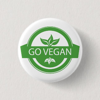 Chapa Redonda De 2,5 Cm Boton Go Vegan
