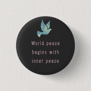 CHAPA REDONDA DE 2,5 CM BOTON WORLD PEACE