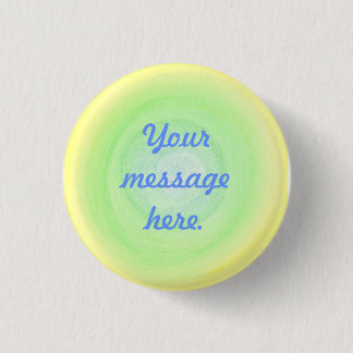 Chapa Redonda De 2,5 Cm Botones Blue Green Yellow Sphere Your Message Here