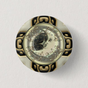 Chapa Redonda De 2,5 Cm Botones celestiales de la luna