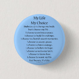 Chapa Redonda De 2,5 Cm Botones de poema "Diabetes Awareness Support My Li