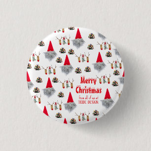 Chapa Redonda De 2,5 Cm Botones de regalo de Navidad únicos para clientes