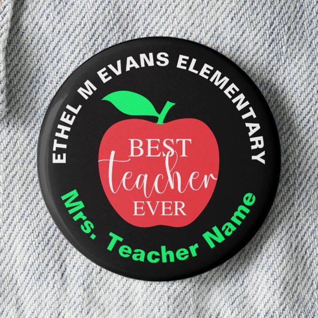 Chapa Redonda De 2,5 Cm Botones del mejor profesor del Pin (Subido por el creador)