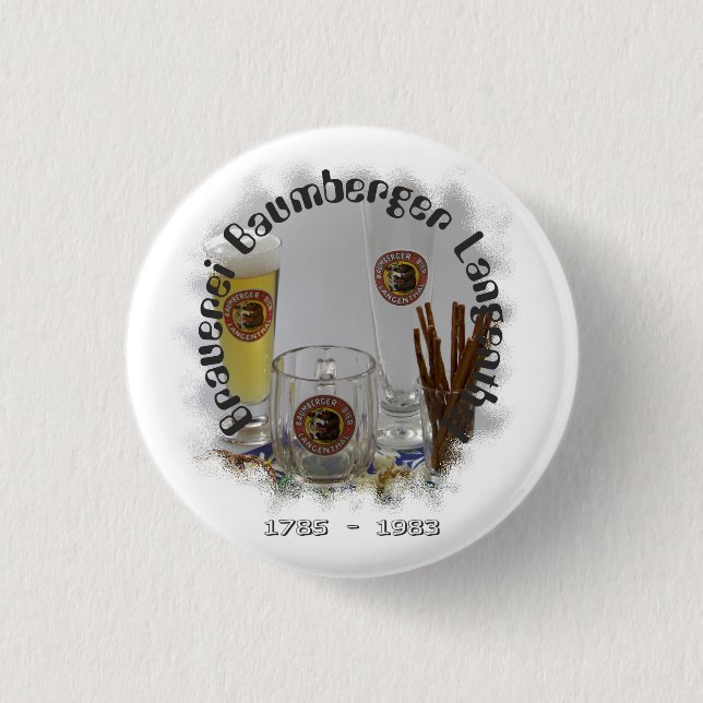 Chapa Redonda De 2,5 Cm Botones Langenthal Brauerei Baumberger (Anverso)