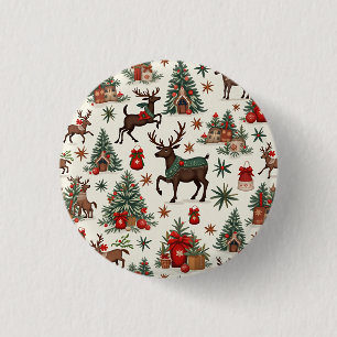 Chapa Redonda De 2,5 Cm botones navidades