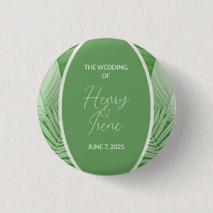 Chapa Redonda De 2,5 Cm Botones tropicales de boda