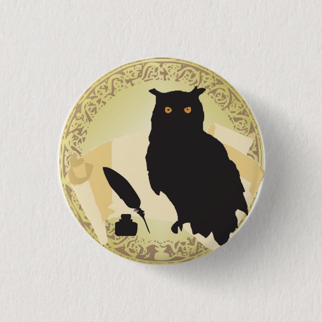 Chapa Redonda De 2,5 Cm Botton Pergaminho em Branco (Anverso)