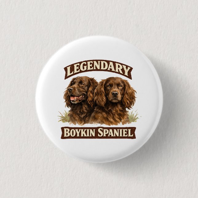 Chapa Redonda De 2,5 Cm Boykin Spaniel (Anverso)
