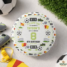 Chapa Redonda De 2,5 Cm Boys Modern Sports Soccer Kids 8th Birthday Party