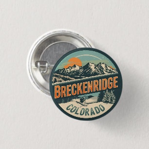 Chapa Redonda De 2,5 Cm Breckenridge vintage Colorado Montaña Rocosas