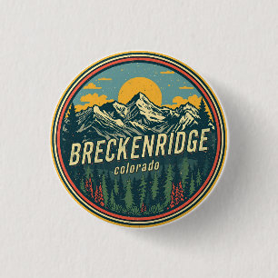 Chapa Redonda De 2,5 Cm Breckenridge vintage Colorado Montaña Rocosas