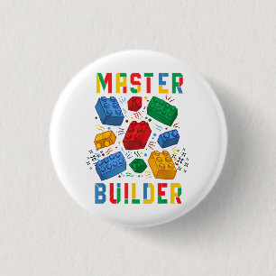 Chapa Redonda De 2,5 Cm Brick Builder Funny Blocks Building Master Builder