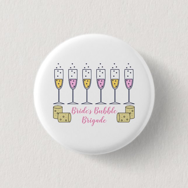 Chapa Redonda De 2,5 Cm Bride's Brigade (Anverso)