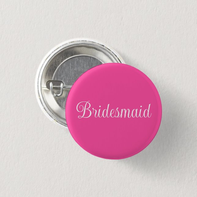 Chapa Redonda De 2,5 Cm Bridesmaid (Anverso y reverso)