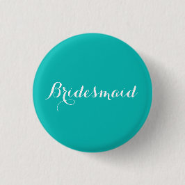 Chapa Redonda De 2,5 Cm Bridesmaid Pin Blue Theme