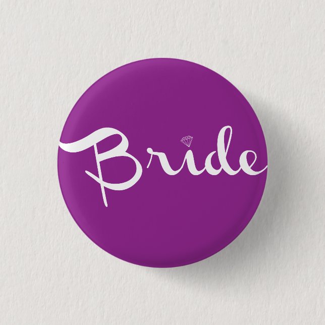 Chapa Redonda De 2,5 Cm Brie Retro Script White (Anverso)