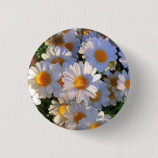 Chapa Redonda De 2,5 Cm Broche de flor blanca elegante
