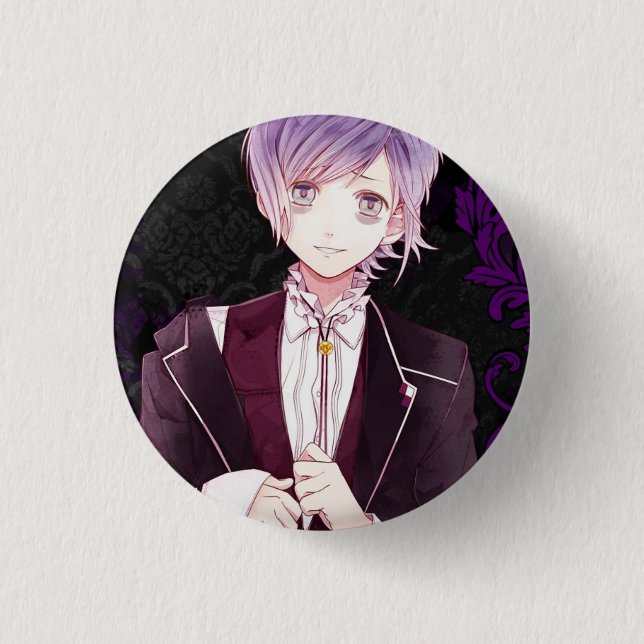 Chapa Redonda De 2,5 Cm Broche Diabolik Lovers Kanato (Anverso)