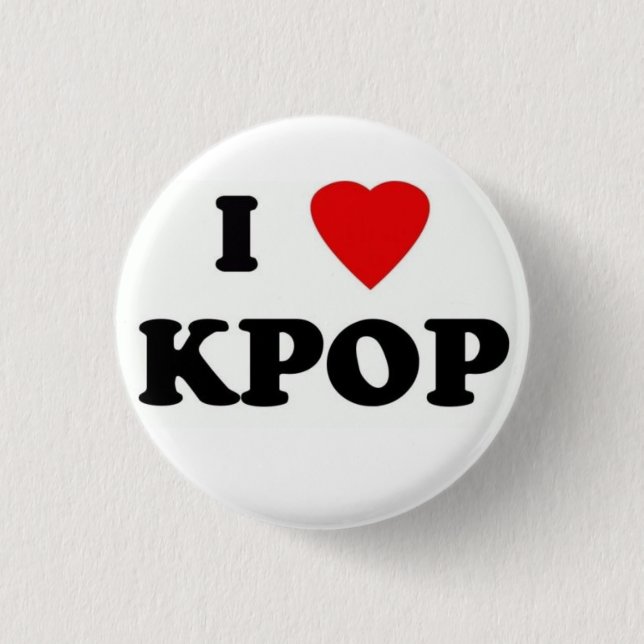 Chapa Redonda De 2,5 Cm brochei love kpop (Anverso)
