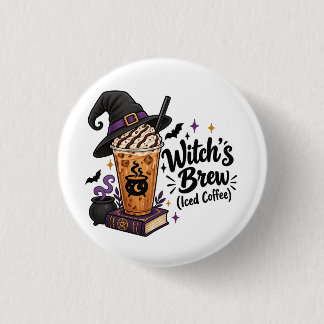Chapa Redonda De 2,5 Cm Bruja Brew (Café Helado)