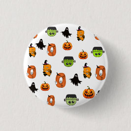 Chapa Redonda De 2,5 Cm Bruja espeluznante de Halloween, Casa embrujada, L