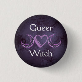 Chapa Redonda De 2,5 Cm Bruja queer