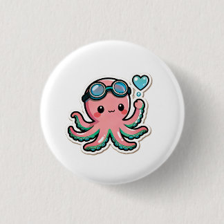 Chapa Redonda De 2,5 Cm Buceo Kawaii