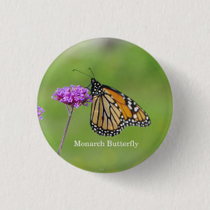 Chapa Redonda De 2,5 Cm Bucle de mariposa monarca