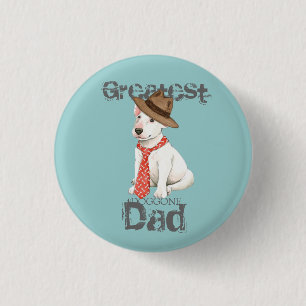 Chapa Redonda De 2,5 Cm Bull Terrier Dad