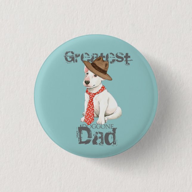 Chapa Redonda De 2,5 Cm Bull Terrier Dad (Anverso)