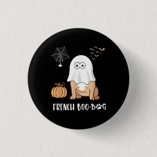 Chapa Redonda De 2,5 Cm Bulldog francés Halloween Cute Boo-Dog 2020 Tees