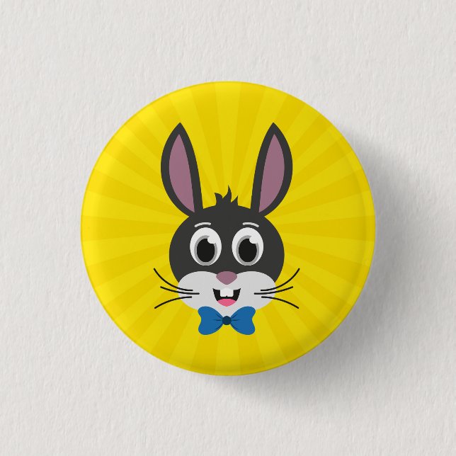 Chapa Redonda De 2,5 Cm Bunny Face Boy-32886 (Anverso)