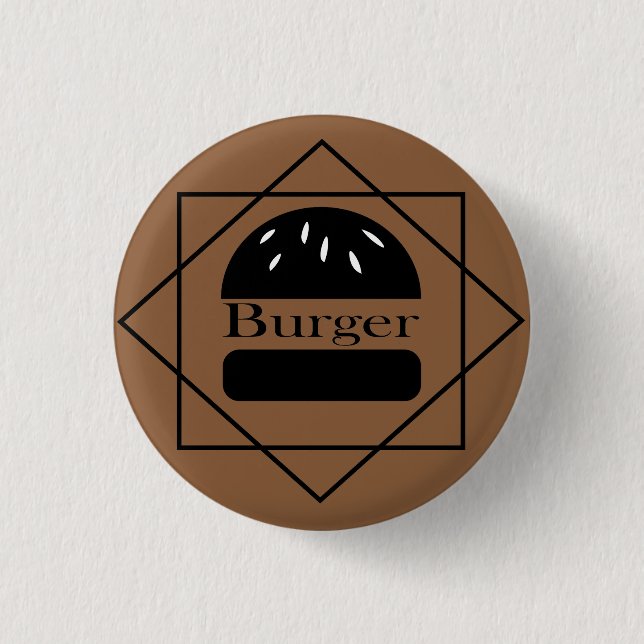 Chapa Redonda De 2,5 Cm Burger lover (Anverso)