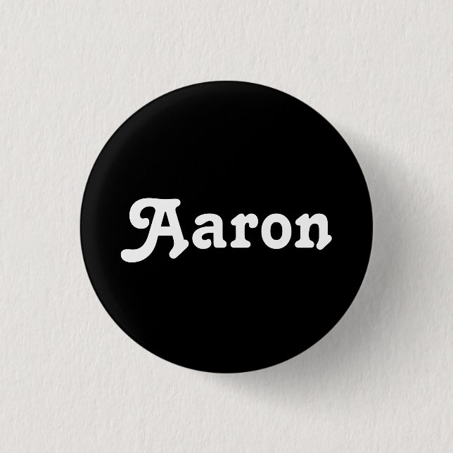 Chapa Redonda De 2,5 Cm Button Aaron (Anverso)