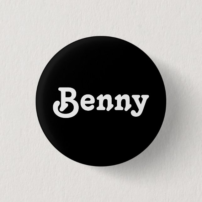 Chapa Redonda De 2,5 Cm Button Benny (Anverso)