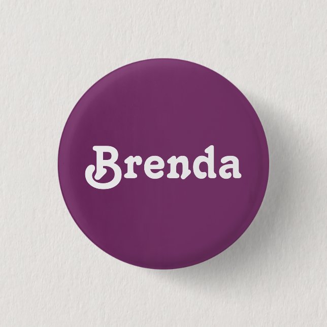 Chapa Redonda De 2,5 Cm Button Brenda (Anverso)