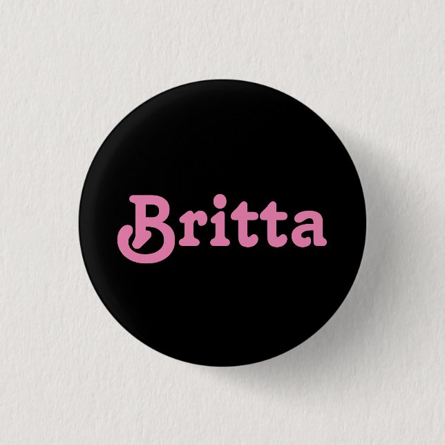 Chapa Redonda De 2,5 Cm Button Britta (Anverso)