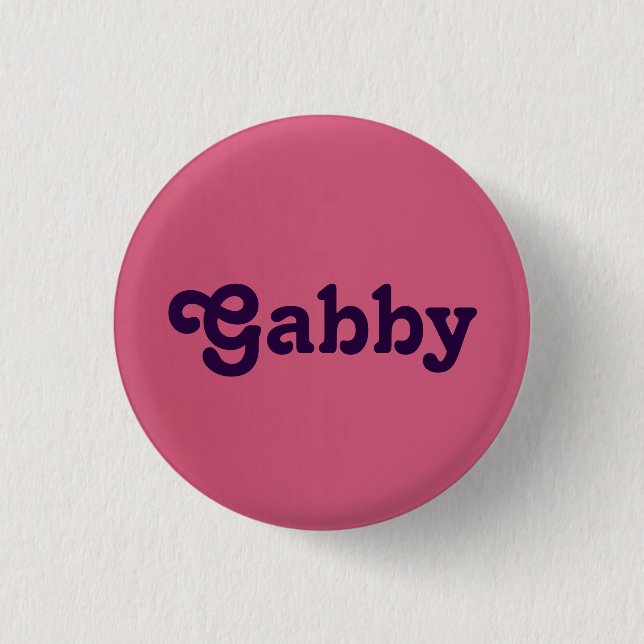 Chapa Redonda De 2,5 Cm Button Gabby (Anverso)