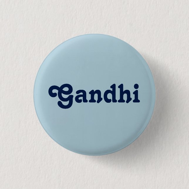 Chapa Redonda De 2,5 Cm Button Gandhi (Anverso)