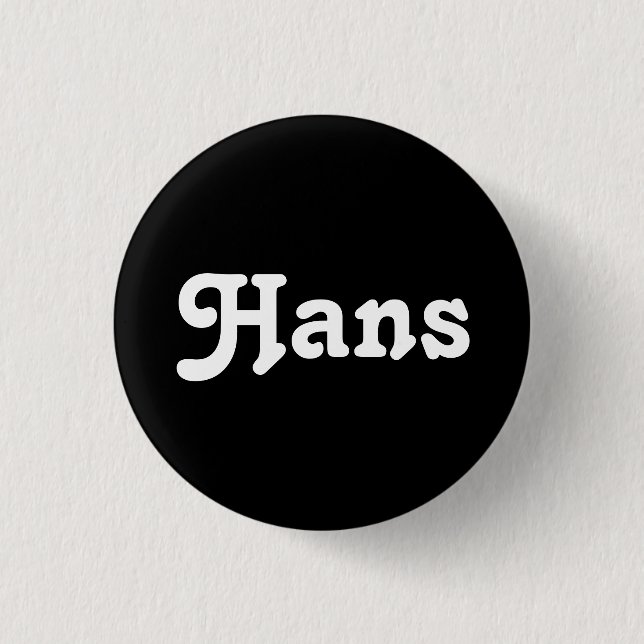 Chapa Redonda De 2,5 Cm Button Hans (Anverso)