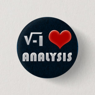 Chapa Redonda De 2,5 Cm Button I LOVE ANALYSIS
